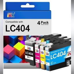 NEW‎ Compatible LC404 XL Ink Set for Brother Inkjet Printers 4-Pack